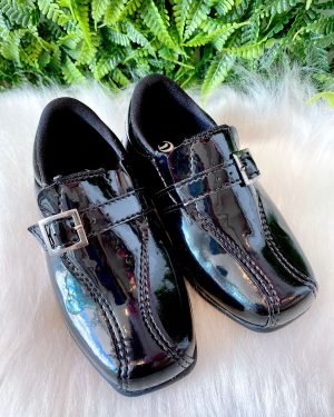Sapato Social D Milan Preto Verniz