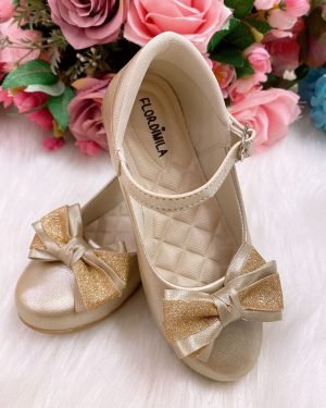 Sapatilha Flor Di Mila Fashion Dourado