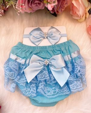 Kit Bunda Rica Azul Bebê/Calcinha