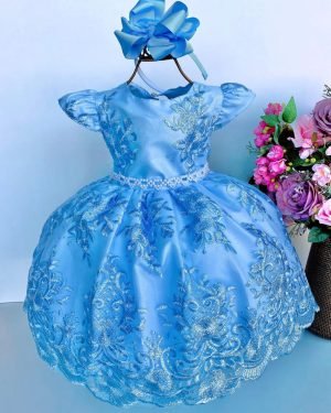 Vestido Marie Azul Bebê Realeza