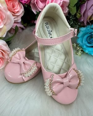 Sapatilha Flor di Mila Rosa Bebe Perolas Neide