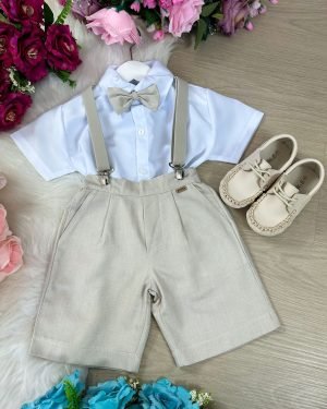 Conjunto Meninos Kanga Social Suspensorio Marcos Marrom Shor