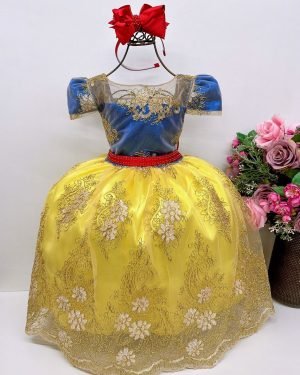 Vestido Enjoy Juvenil Tematico A Branca de Neve