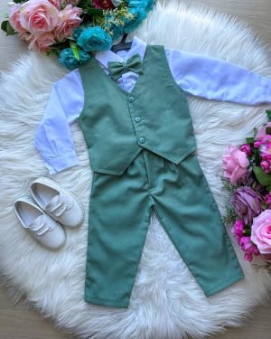 Conjunto Miss Cherry Social Colete Verde