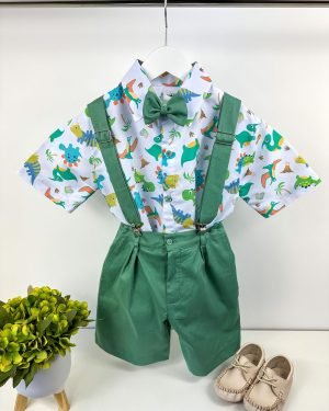 Conjunto Temático Dinossauro Verde