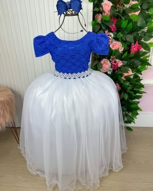 Vestido Enjoy Longo Mari Peito Azul Royal