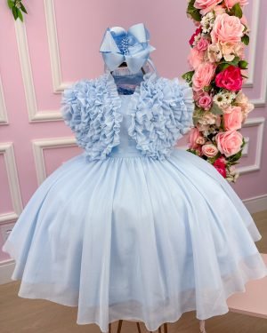 Vestido Miss Sweet Azul Bebe + Bolero
