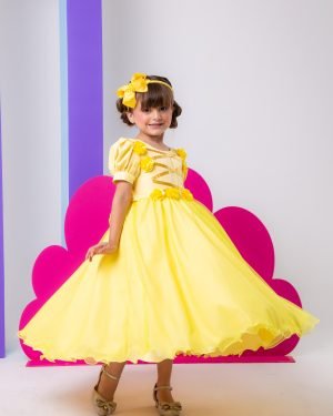 Vestido Bella Child/Fantasia Longa A Bela e a Fera