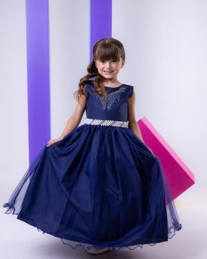 Vestido Marie Longo Larissa Azul Petroleo