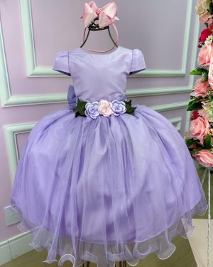 Vestido Juvenil Vila Lele Luiza Lilas
