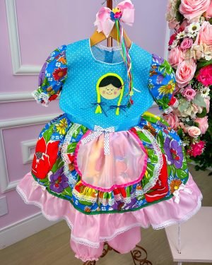 Vestido Junino Boneca Bruna