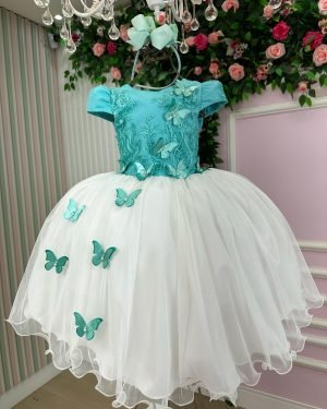 Vestido Juvenil – Midi Vila Lele Sabrina Verde Tiffany