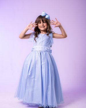 Vestido Marie Longo Mel Azul Bebe