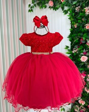Vestido Menina Bonita Holly Vermelho
