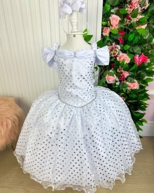 Vestido Marie Bolinhas Branco