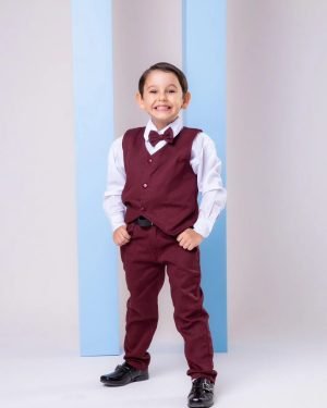 Conjunto Miss Cherry Social Colete Marsala