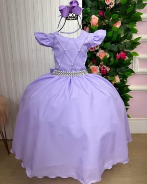 Vestido Ysa Kids Ariane Longo Lilás