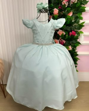 Vestido Ysa Kids Ariane Longo Verde Porto Fino