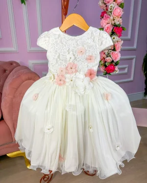 Vestido Juvenil Vila Lele Off Flores