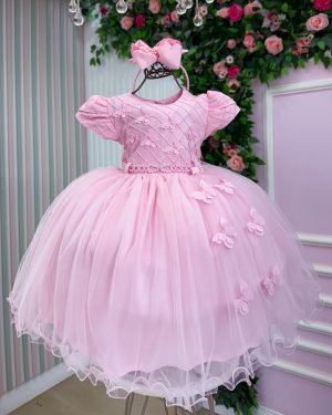 Vestido Menina Bonita Yasmin Rosa Bebe