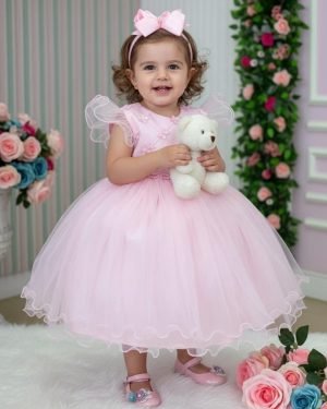 Vestido Menina Bonita Pietra Rosa Bebe