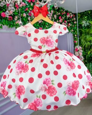 Vestido Banana Club Florido Vermelho