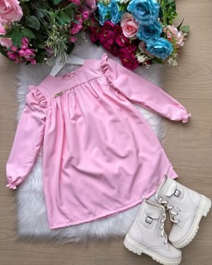 Vestido Ysa Kids Infanto/Juvenil Modinha Catarina Rosa Bebe