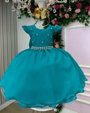 Vestido Ysa Kids Francine Verde Jade
