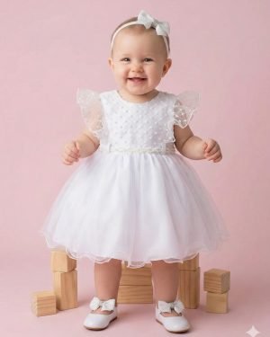 Vestido Menina Bonita Bebe Ana Carolina Branco