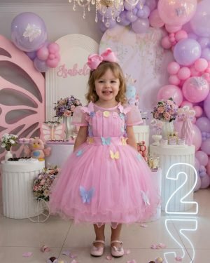 Vestido Marie Rosa Jardim Encantado Flores Modelo 2