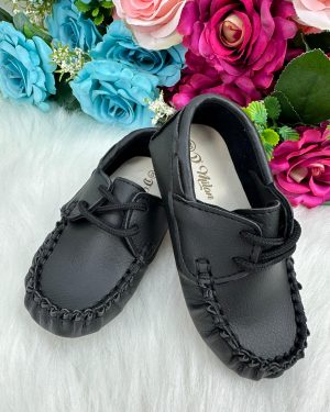 Calçado Mocassim D Milan Preto Cadarço