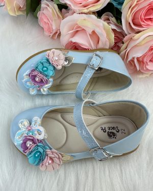 Sapatilha Doce Pe Juju Jardim Encantado Azul Bebe