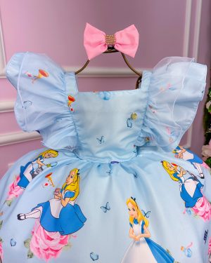 Vestido Tematicos Kids Alice no País das Maravilhas