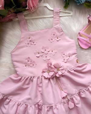 Vestido Blogueirinha Cecilia Rosa Bebe