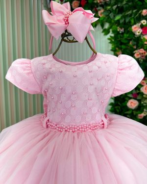Vestido Menina Bonita Aline Rosa Bebe