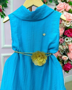 Vestido Blogueirinha Serena Azul Turquesa