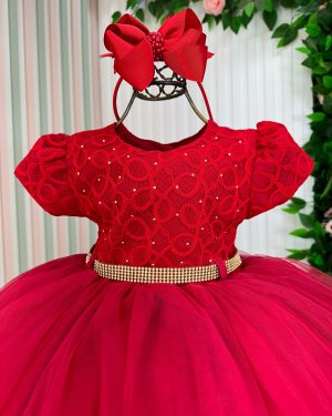 Vestido Menina Bonita Holly Vermelho