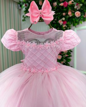 Vestido Menina Bonita Luna Rosa Bebe Modelo 2