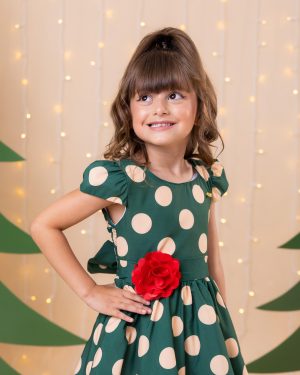 Vestido Banana Club Helen Verde Bolinhas