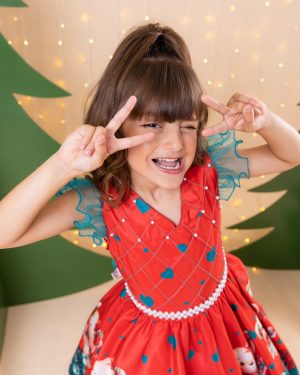Vestido Marie Betina Ursinhos Vermelho - Natal