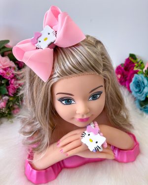 Laço Belli Tematico Hello Kitty + Pulseiras