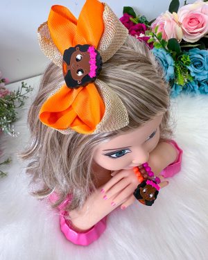 Laço Belli Tematico Moana + Pulseiras