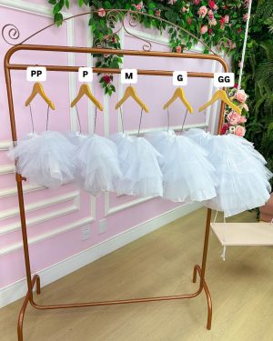 Saiote Saia de Armação Infantil Daminha C/armação Anágua Vestidos Festa Luxo