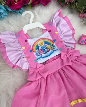 Romper/Vestido Princesa Belli Tematico Ursinhos Carinhosos