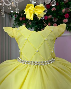 Vestido Ysa Kids Francine Amarelo
