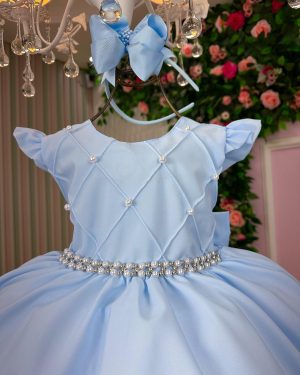 Vestido Ysa Kids Francine Azul Bebe