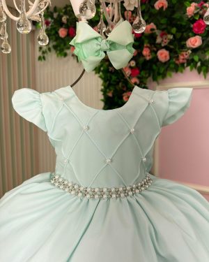 Vestido Ysa Kids Francine Verde Claro