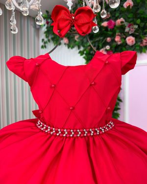 Vestido Ysa Kids Francine Vermelho