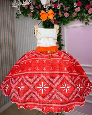 Vestido Temáticos Infantil Luxo Princesa Praia Modelo 3