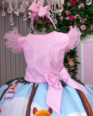 Vestido Temáticos Infantil Luxo Capivara